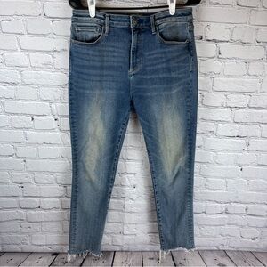 Driftwood Jackie High Rise Women’s 29 (30x26.5) Cropped‎ Ankle Raw Hem Stretch